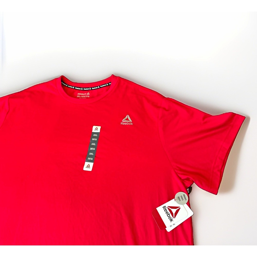 Reebok Mens Lightweight Gym Training Crew Neck T-Shirt Red 3XL NWT